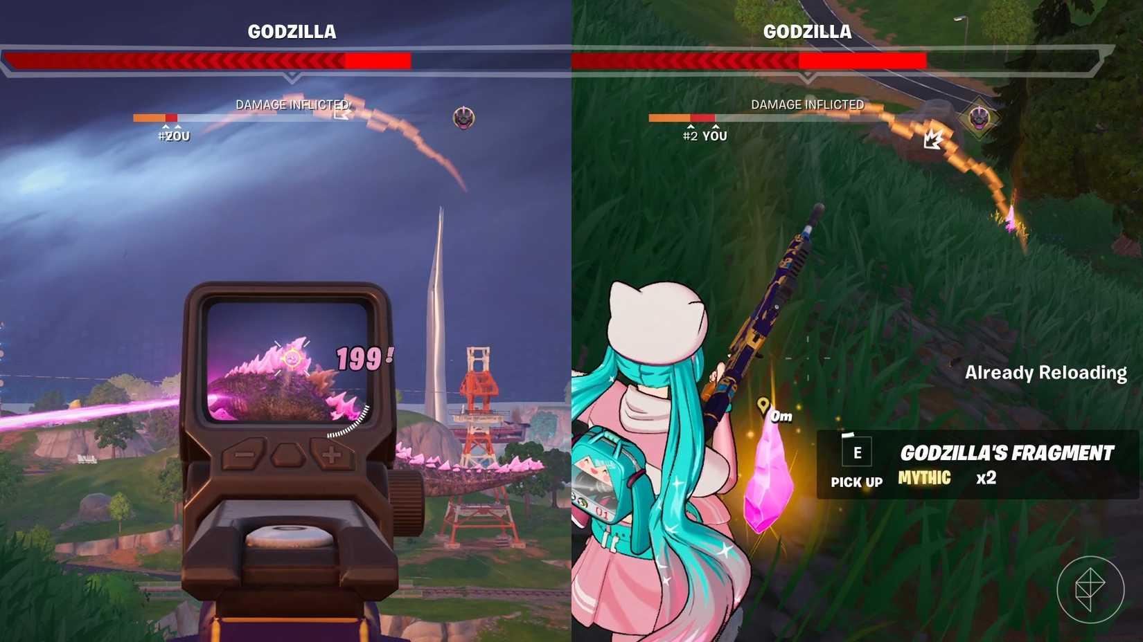 How to get Godzilla's Fragment in Fortnite