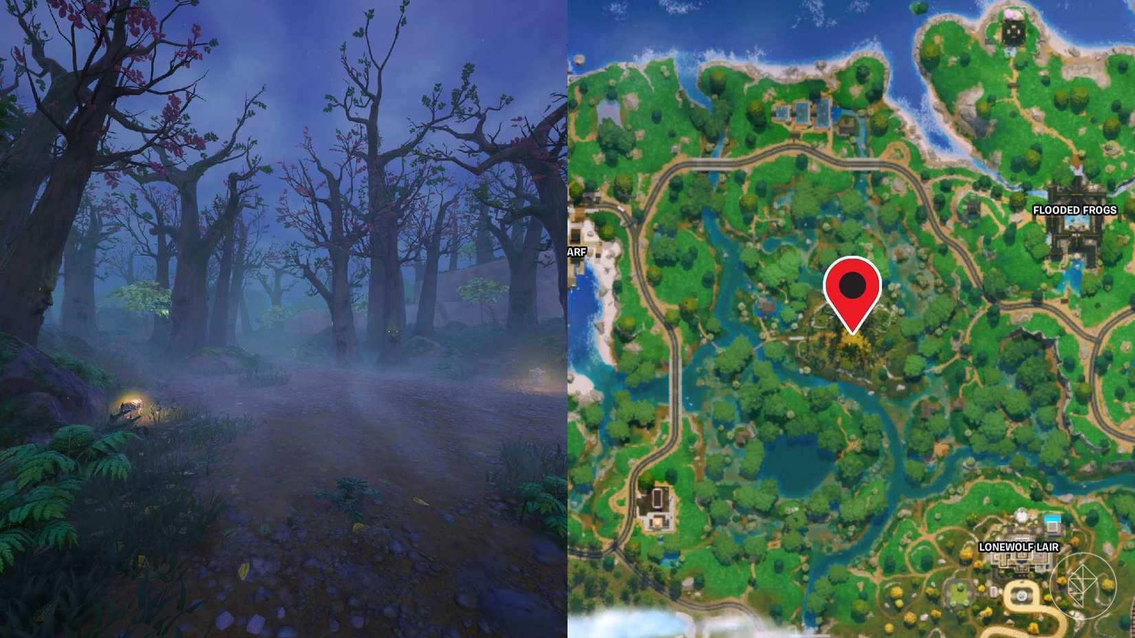 Where to find Living Forest, The Pit, and Dead Pool locations in Fortnite