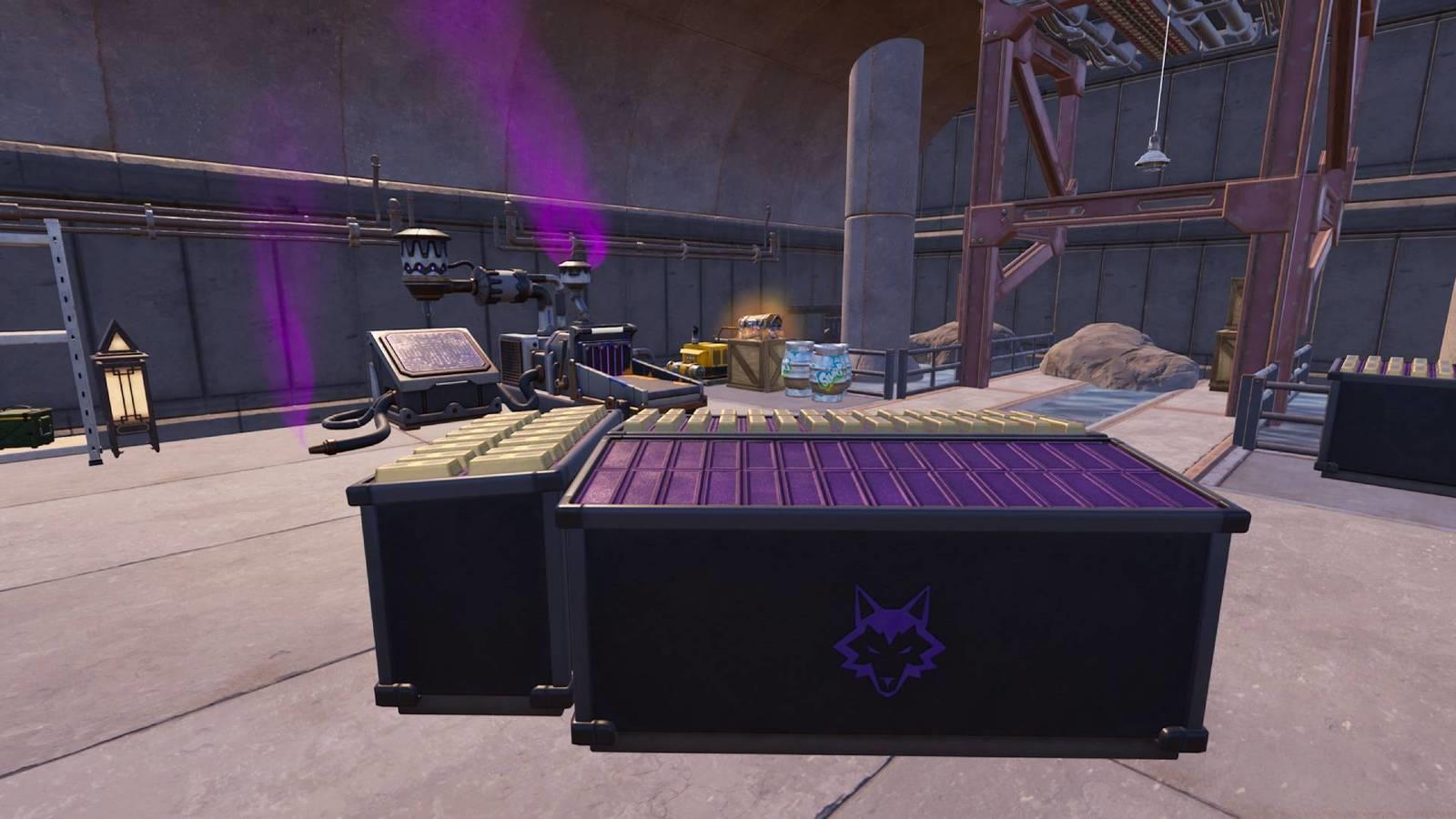 The secret and hidden Mask Workshop hideout located beneath the Mask Shop in Masked Meadows in Fortnite.