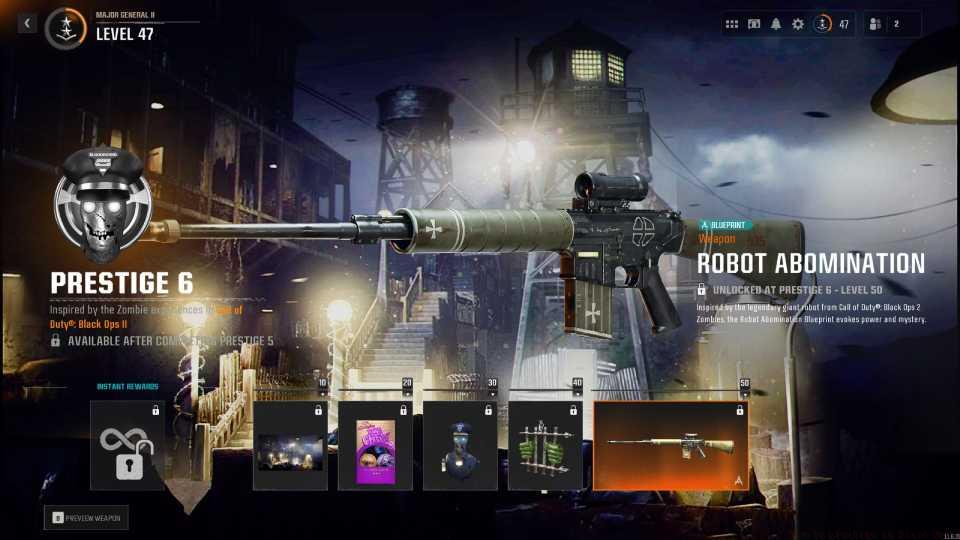 Rewards for Prestige 6 in Black Ops 6.