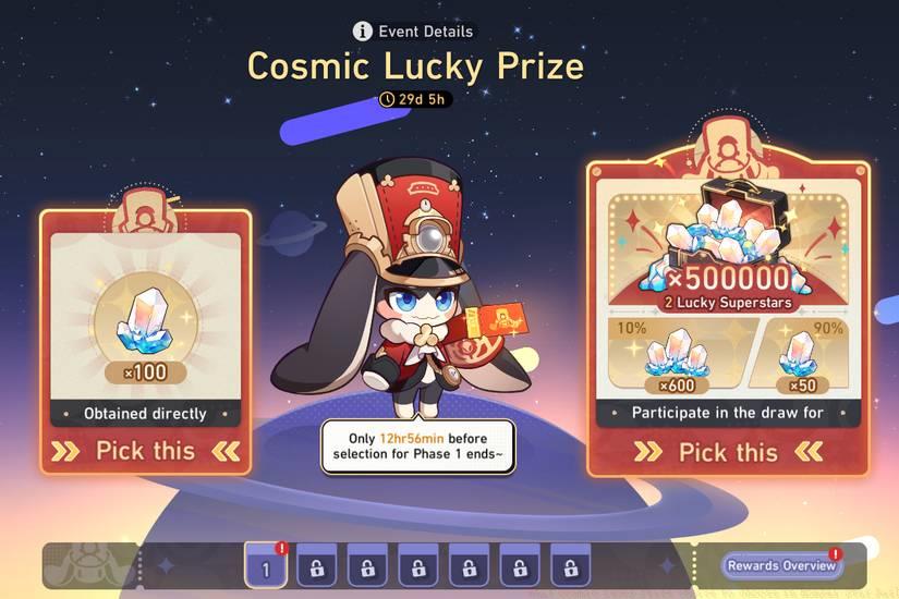 What Cosmic Lucky Prize option to choose in Honkai: Star Rail