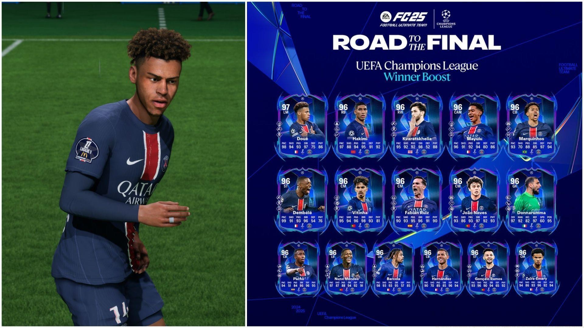 PSG has received a squad of special items (Images via EA Sports/Sportskeeda Gaming)