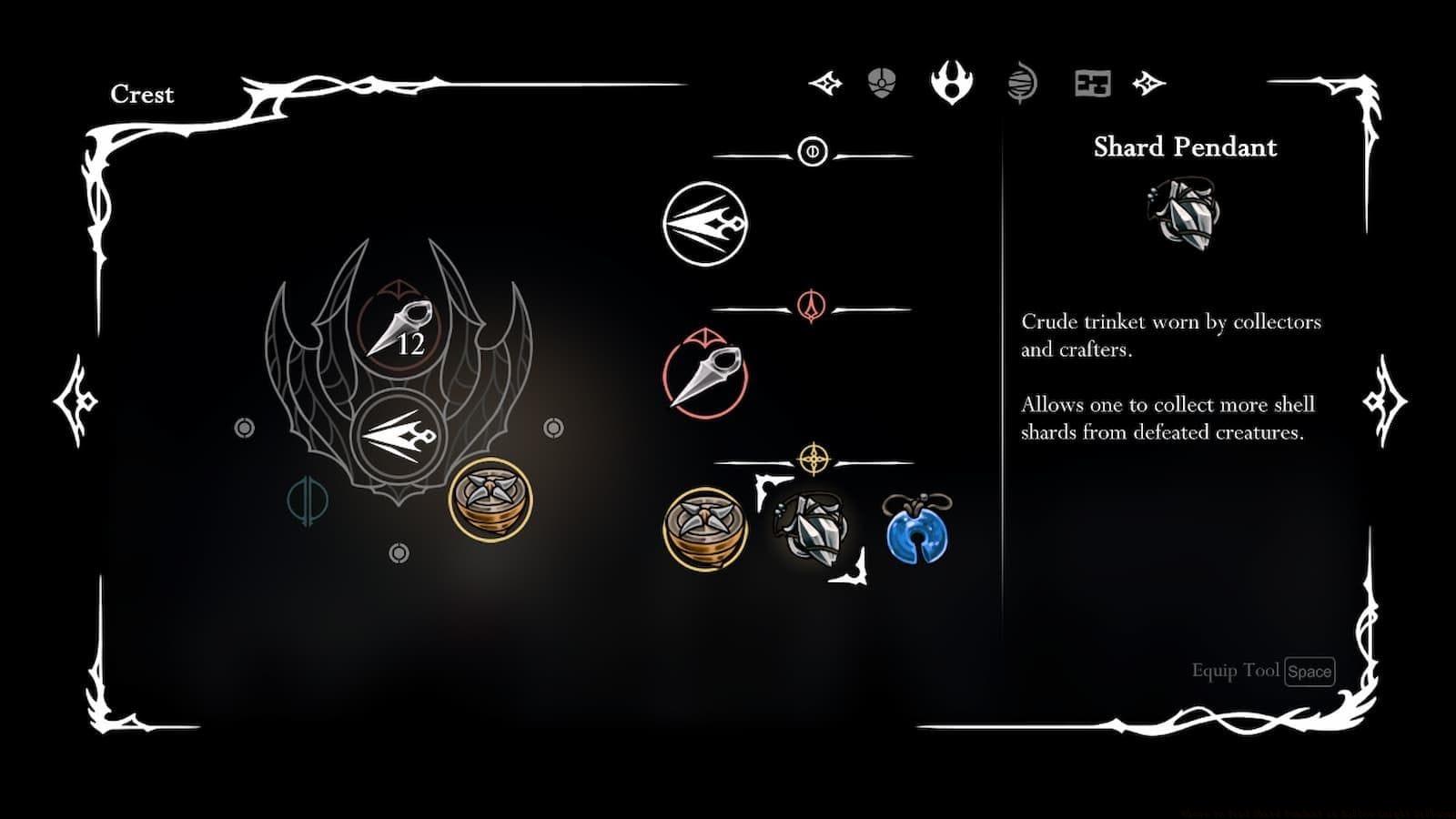 shard pendant hollow knight silksong