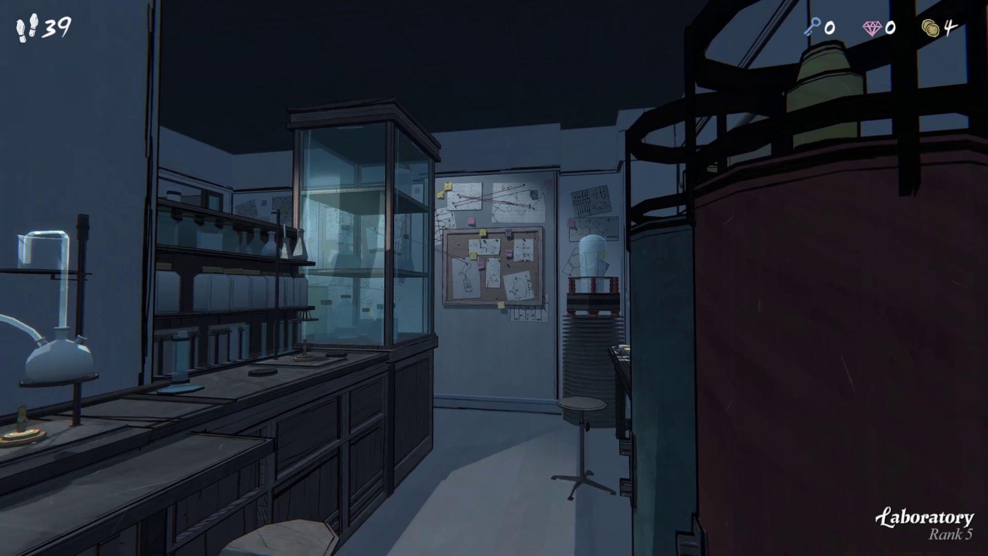 Taking a look at the laboratory puzzle in Blue Prince.