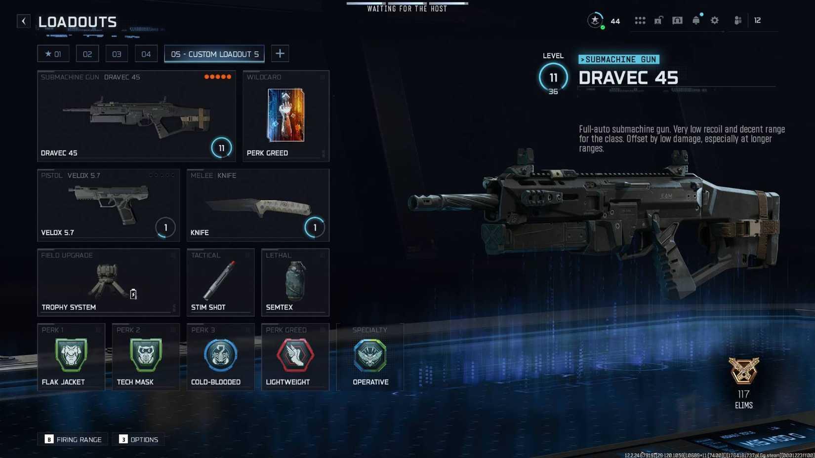 The Dravec 45 in Black Ops 7 with the class listed in this guide.