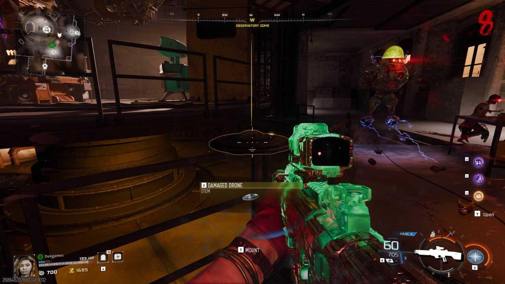 The damaged drone dropped in Black Ops 7 after destroying it near Oscar.