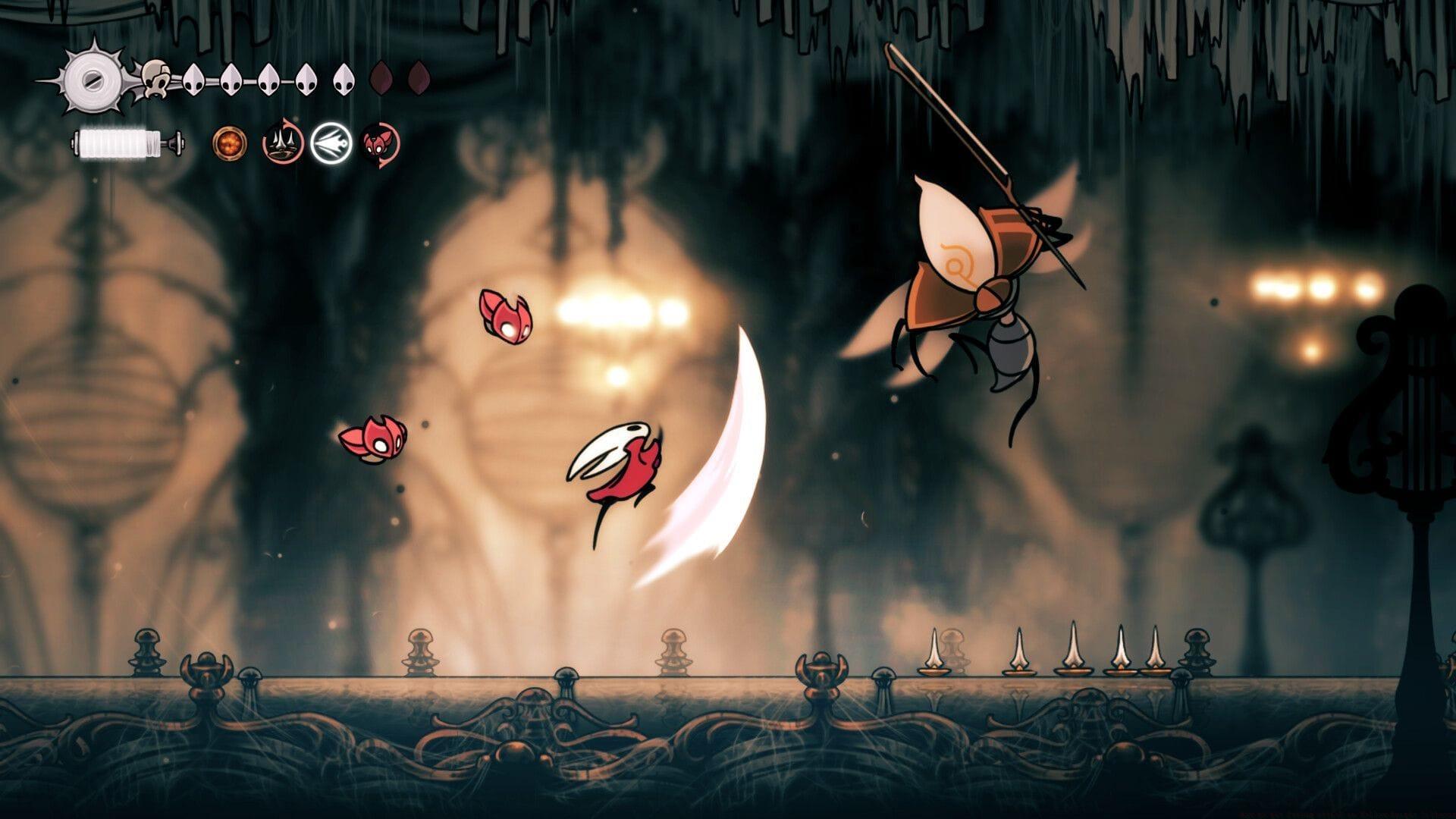 Using strong attack in hollow knight silksong
