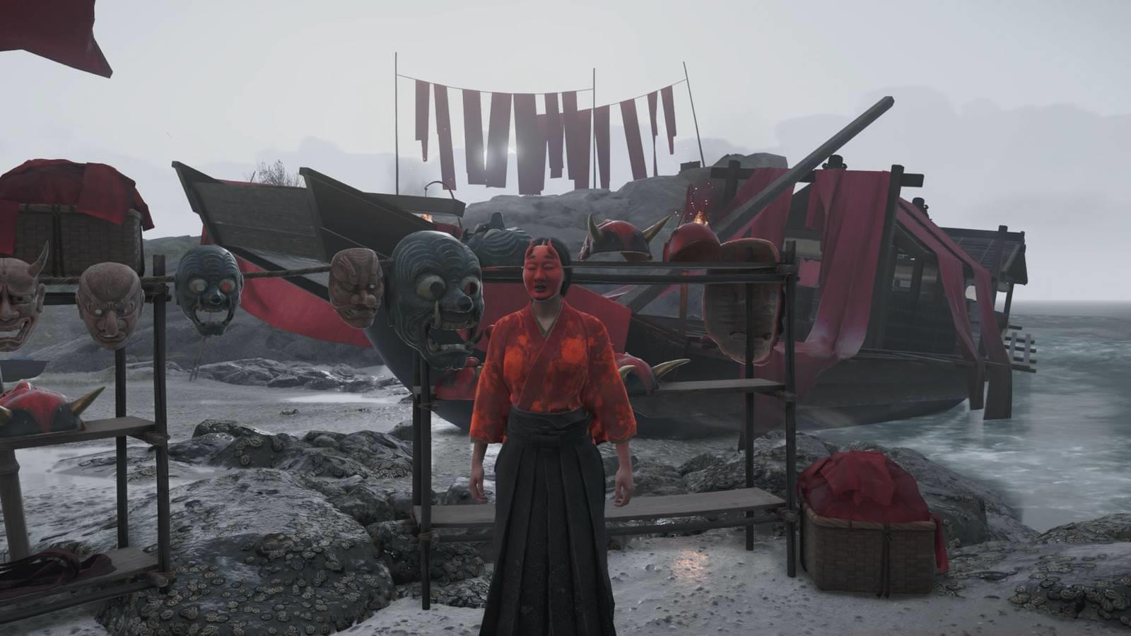 The Crimson Dye Merchant from Ghost of Yotei.