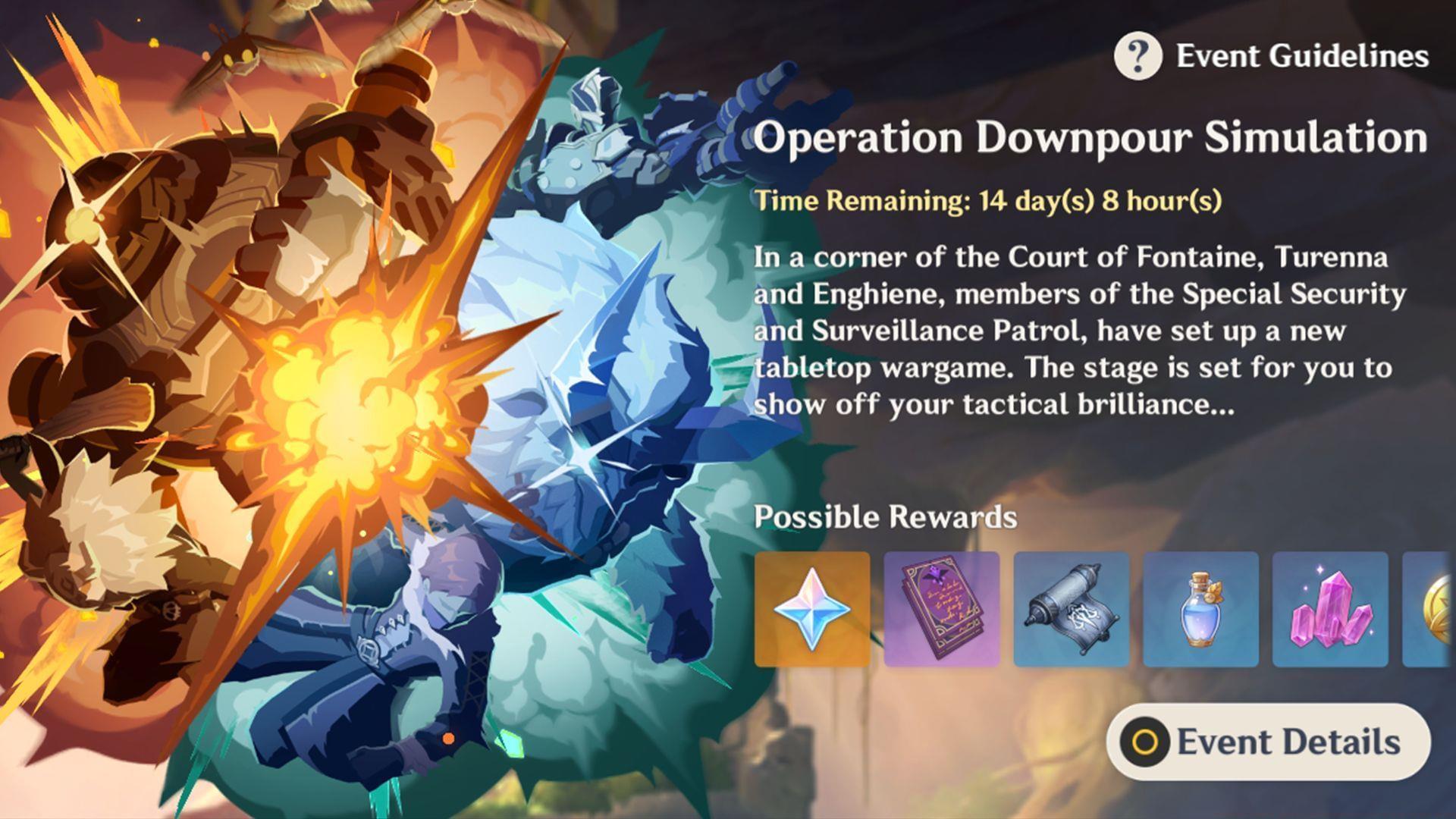 Guide on how to play the new Operation Downpour Simulation event in Genshin Impact 5.6 (Image via Sportskeeda Gaming/HoYoverse)