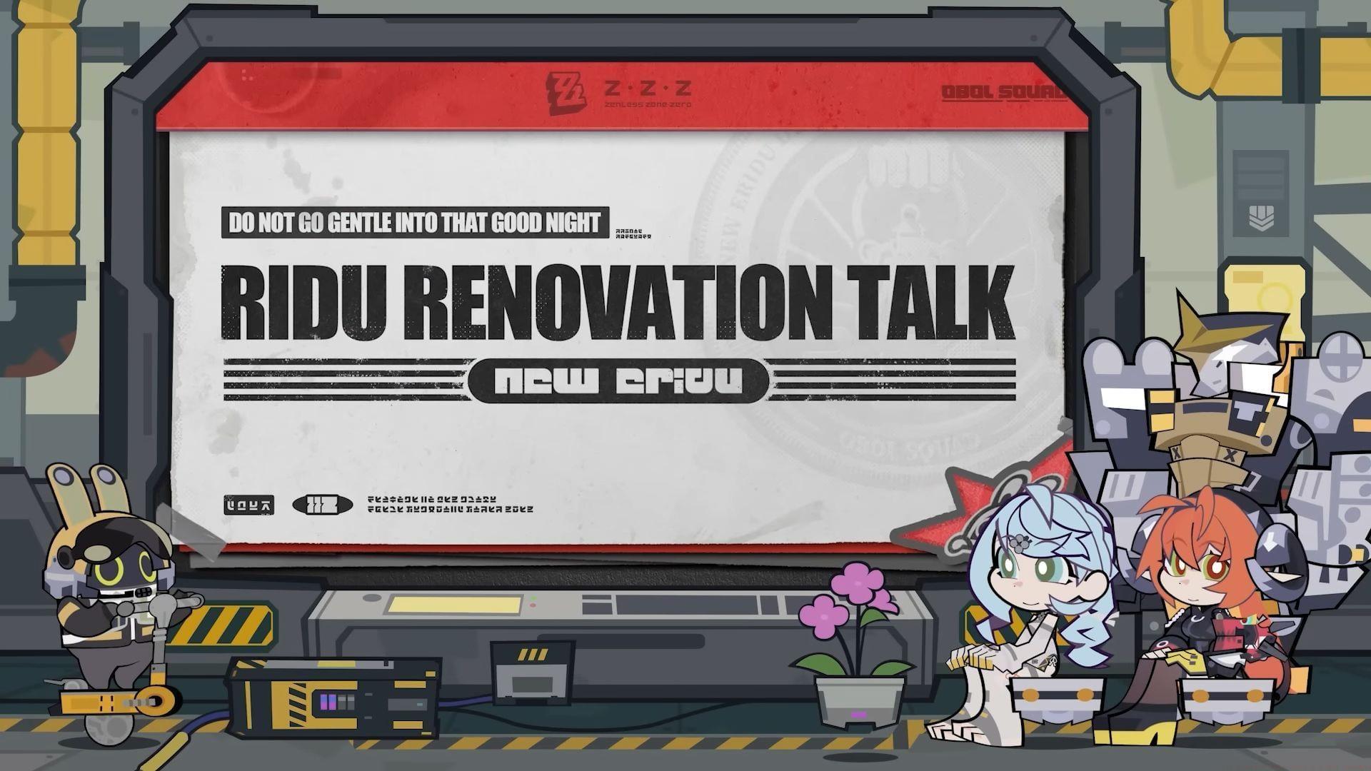 Zenless Zone Zero version 2.2 Ridu Renovation Talk (Image via HoYoverse)