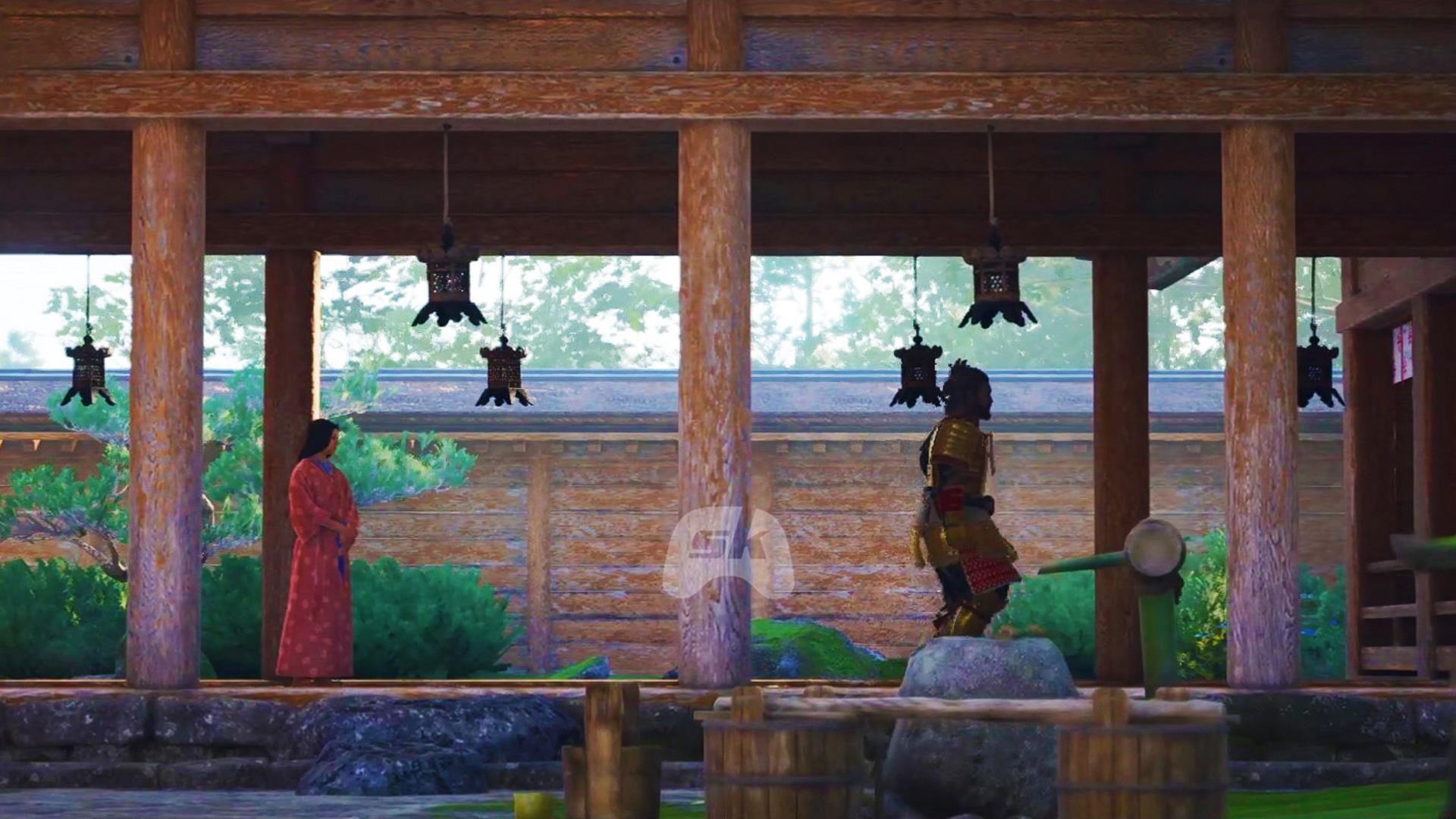 A still from the A Promise quest in AC Shadows (Image via Sportskeeda Gaming // Ubisoft)