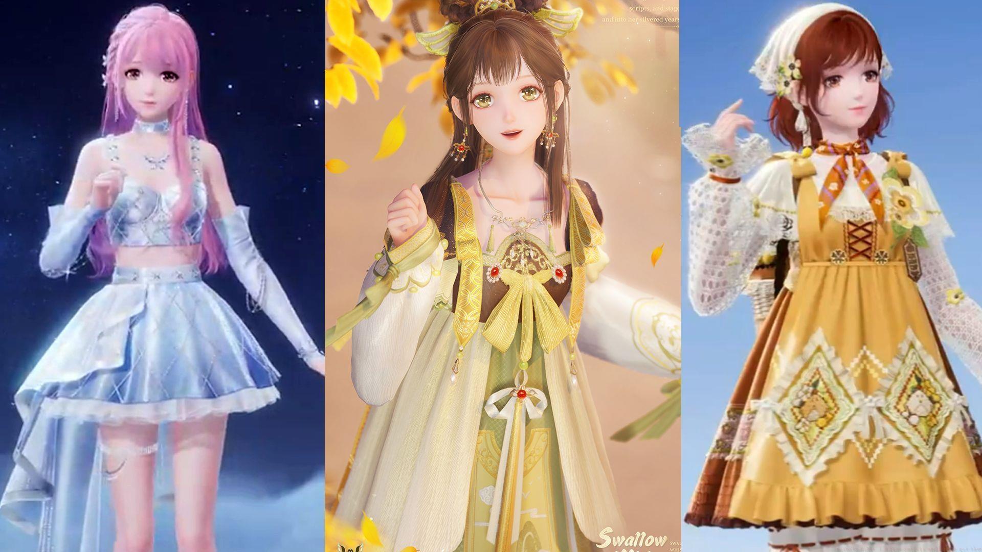 Players can get eight outfits for free in Infinity Nikki 1.9 (Image via Infold Games)