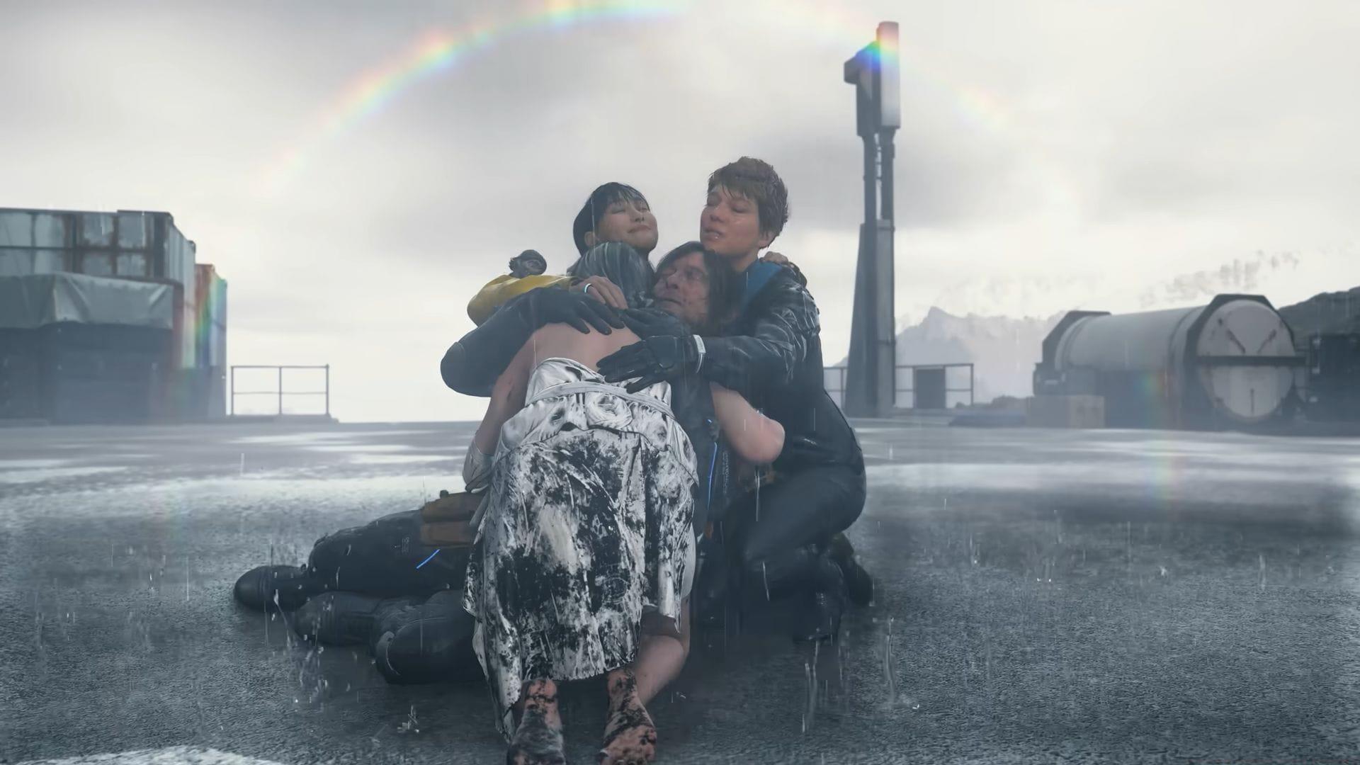 A cutscene in Death Stranding 2