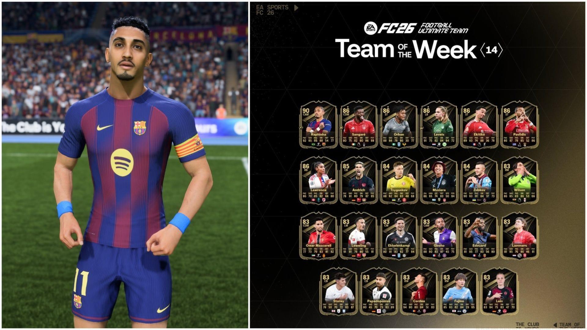 TOTW 14 is now live (Images via EA Sports/Sportskeeda Gaming)