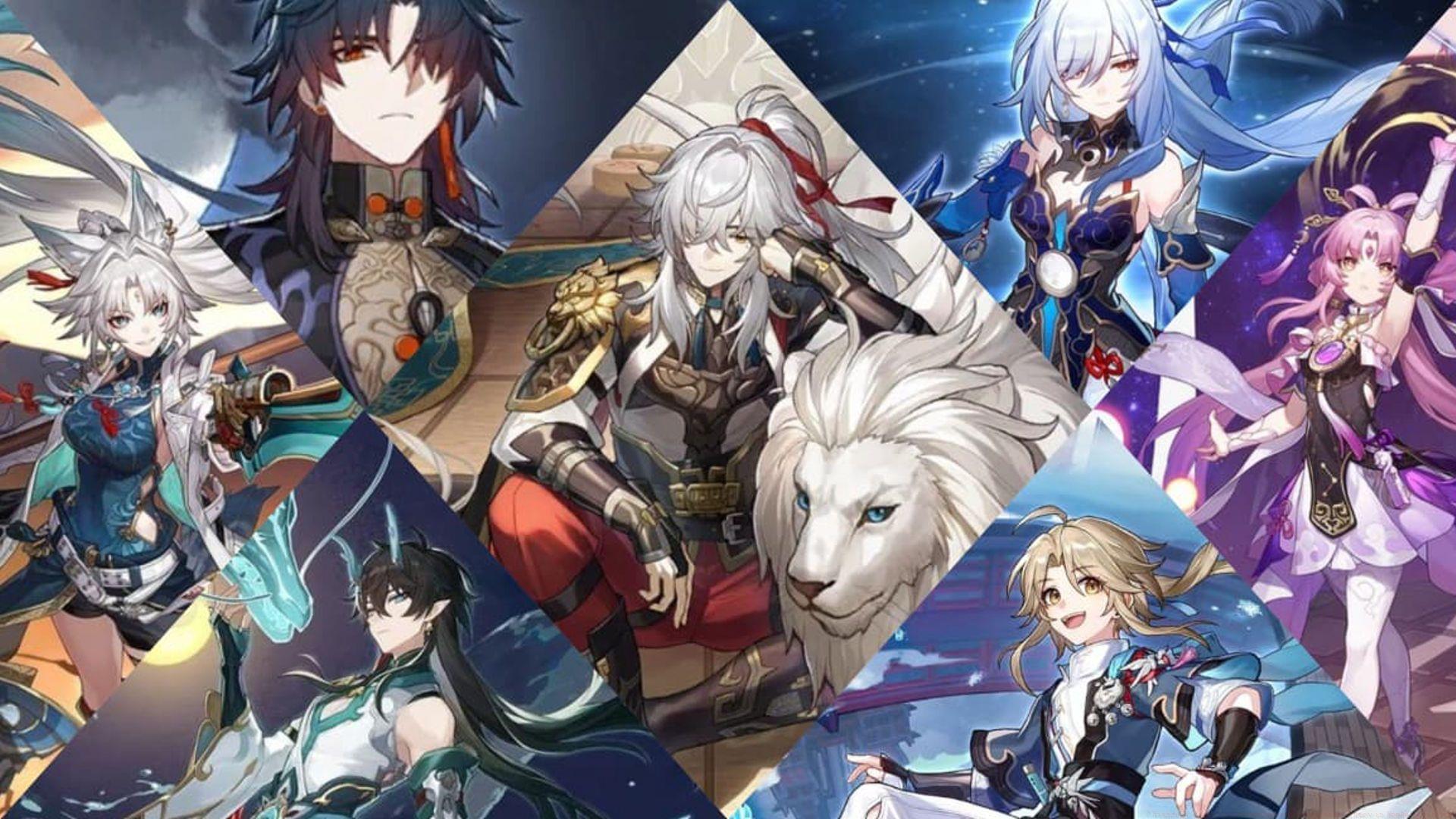 A collage illustrating the 7 characters (Image via HoYoverse)
