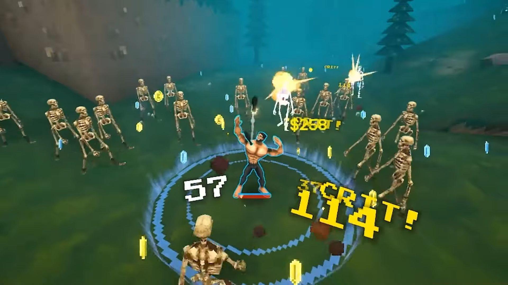 A still from Megabonk demo trailer, Pacifist challenge in Megabonk, Megabonk, Megabonk vedinad, danidev Megabonk, Megabonk challenge guide, Megabonk Steam, 