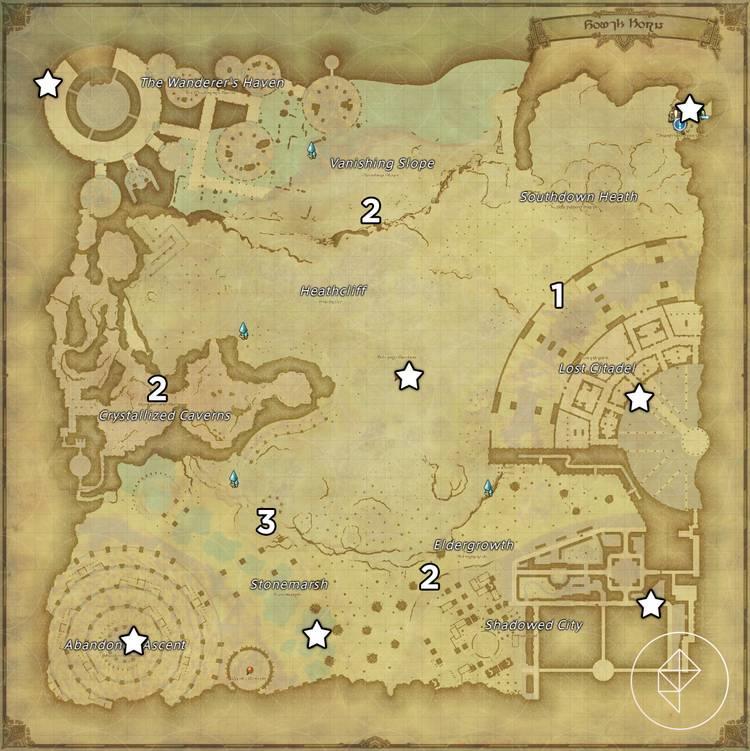 All Occult Crescent survey point locations in FFXIV
