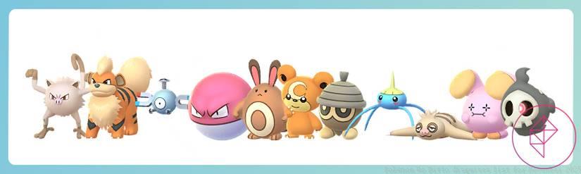 Mankey, Growlithe, Magnemite, Voltorb, Sentret, Teddiursa, Seedot, Surskit, Slakoth, Whismur, and Duskull in Pokémon Go