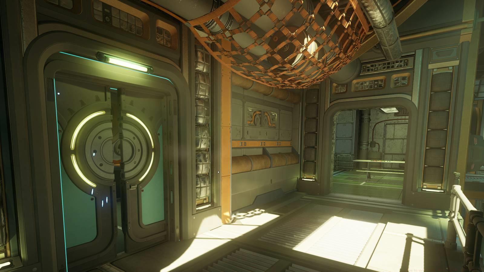 A jammed cabin door in The Outer Worlds 2.