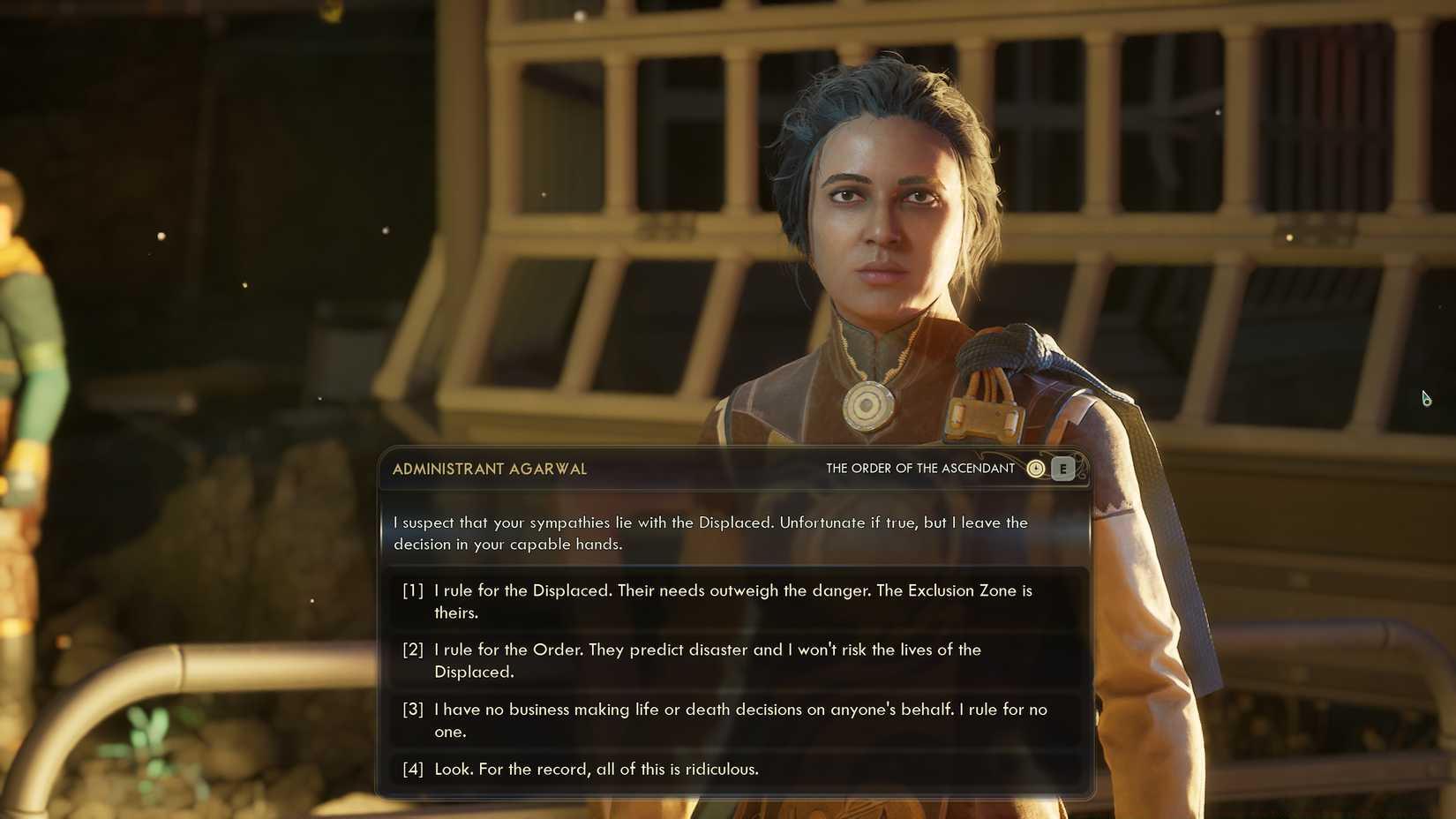 Agarwal awaiting your decision in Outer Worlds 2