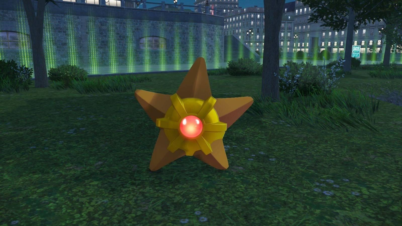 Alpha Staryu standing on grass in Pokemon Legends: Z-A.