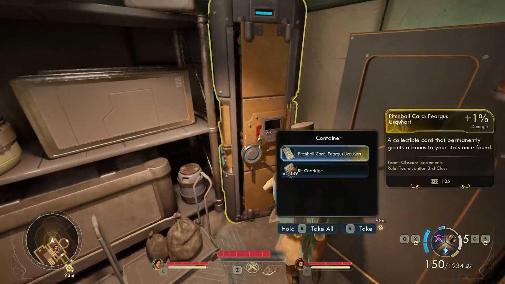A The Outer Worlds 2 screenshot showing the items players can find in a container after they solve the Observatory puzzle