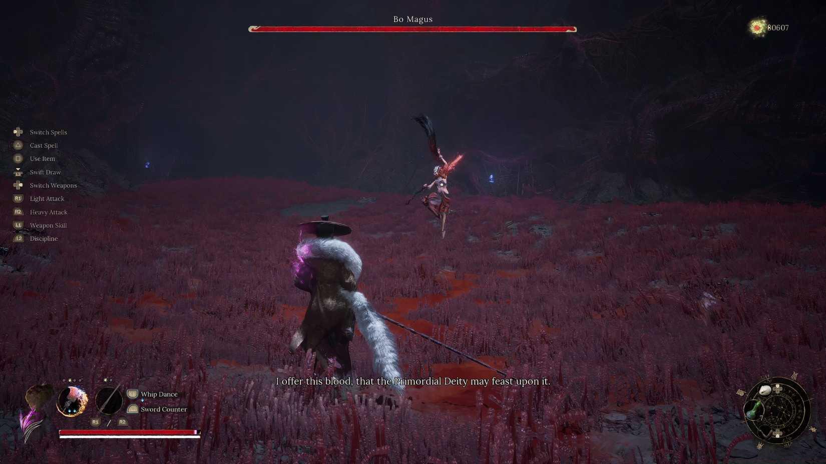 The opening of Phase 1 of Bo Magus's boss fight