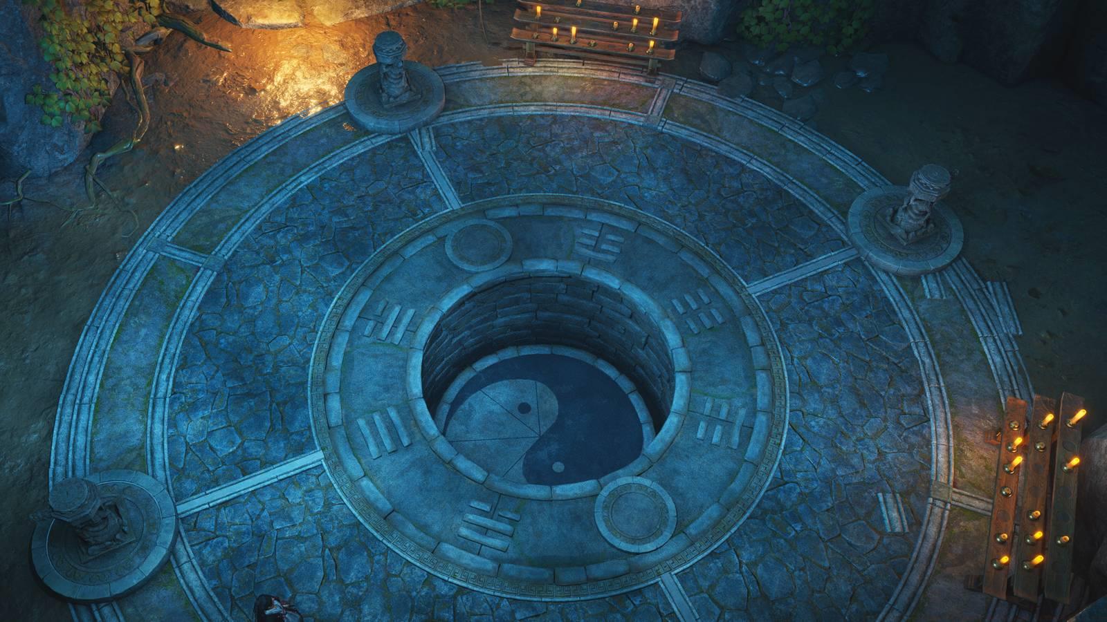 The yin-yang puzzle in the Cries in the Distance quest in Where Winds Meet.